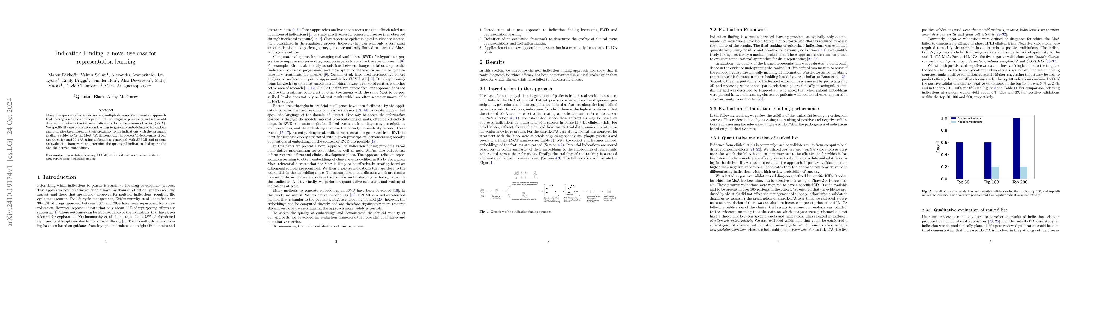 Thumbnail for Indication Finding: a novel use case for representation learning