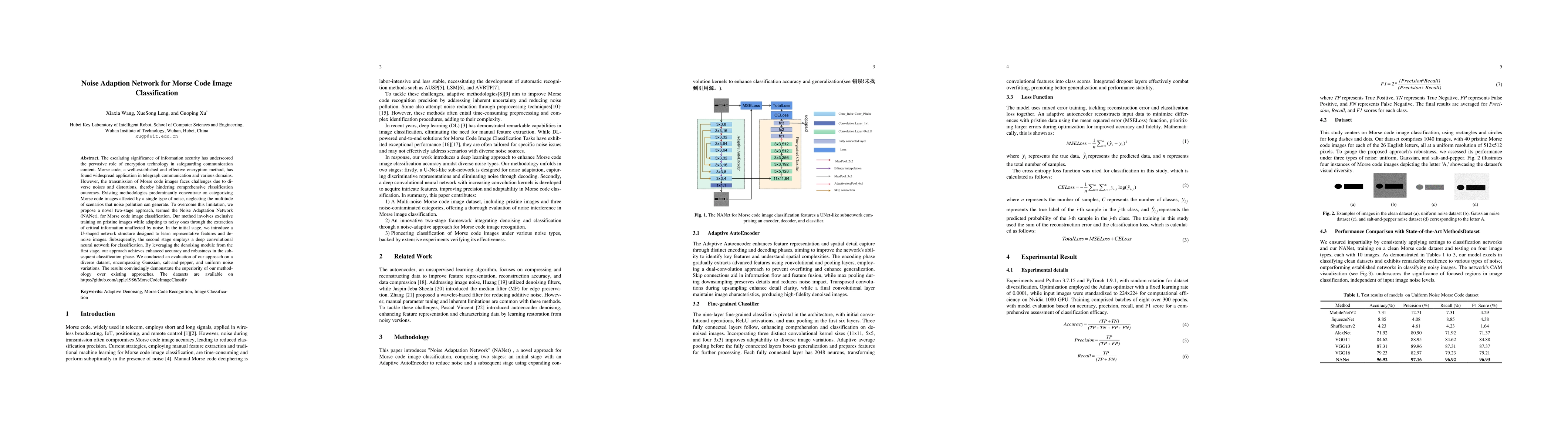 Thumbnail for Noise Adaption Network for Morse Code Image Classification