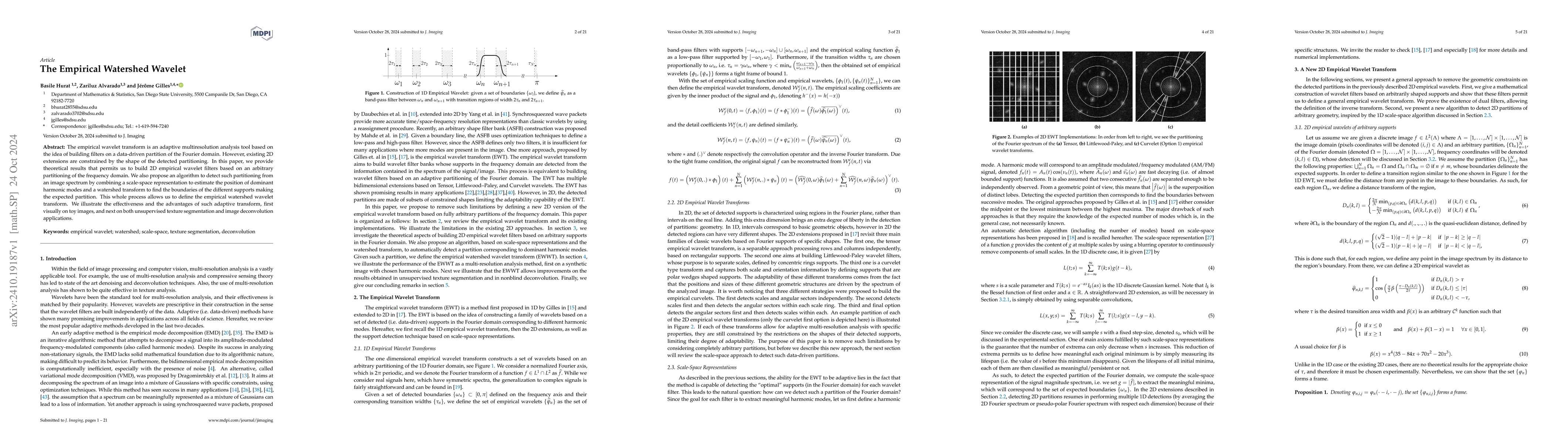 Thumbnail for The Empirical Watershed Wavelet