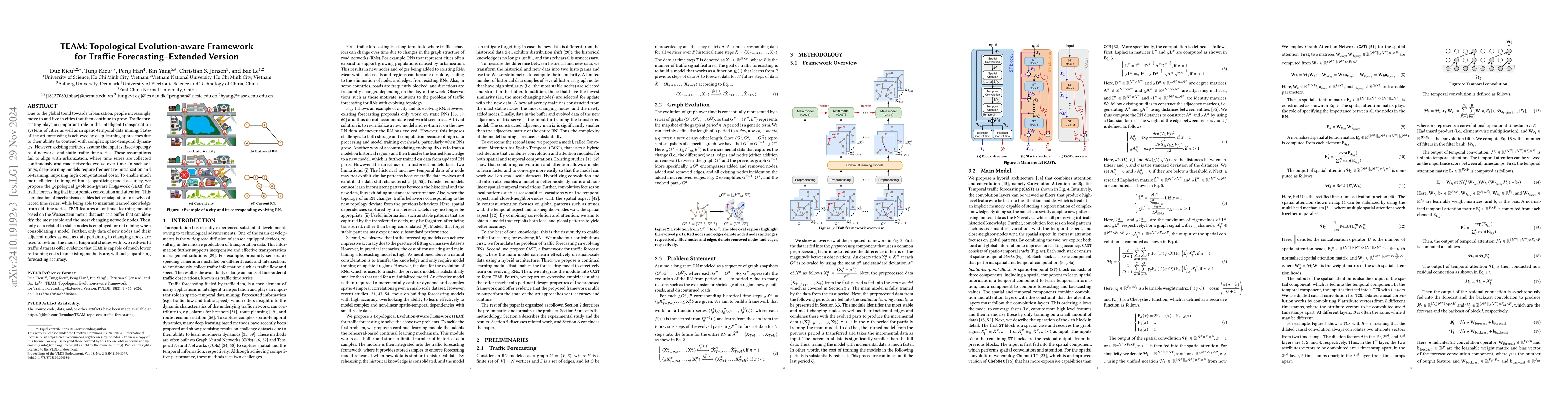 Thumbnail for TEAM: Topological Evolution-aware Framework for Traffic
  Forecasting--Extended Version