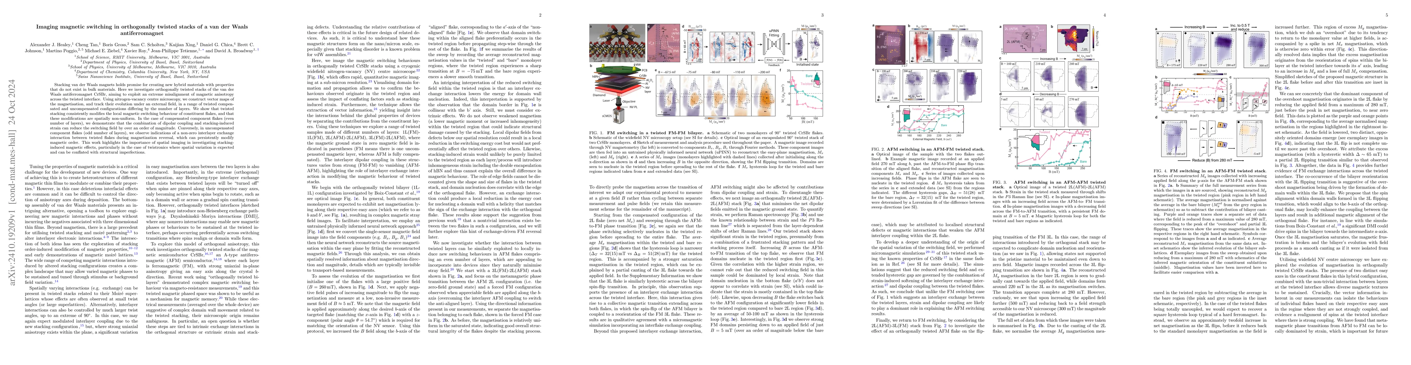 Thumbnail for Imaging magnetic switching in orthogonally twisted stacks of a van der
  Waals antiferromagnet
