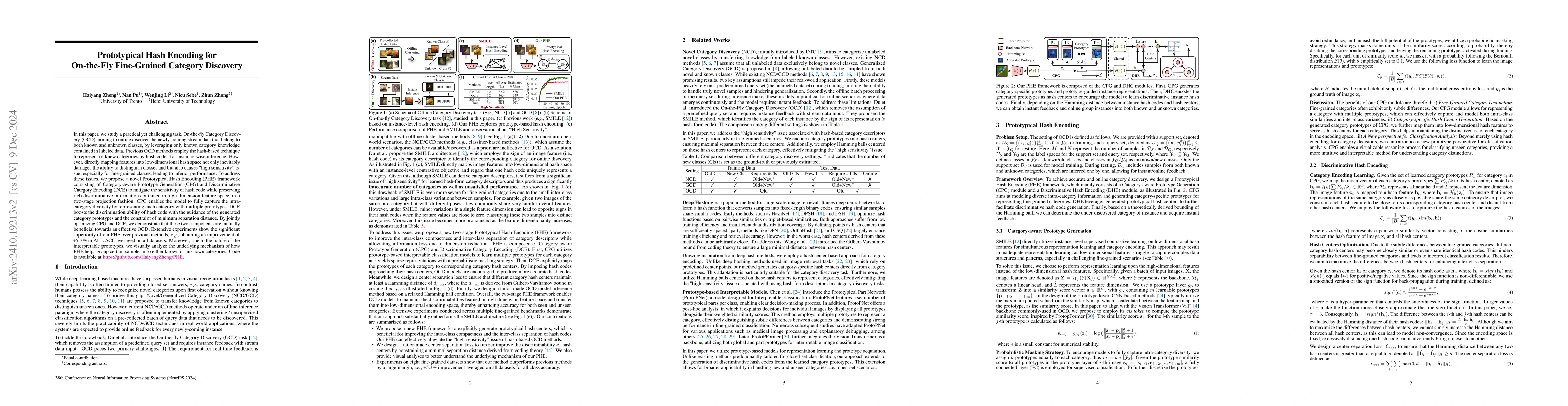 Thumbnail for Prototypical Hash Encoding for On-the-Fly Fine-Grained Category
  Discovery