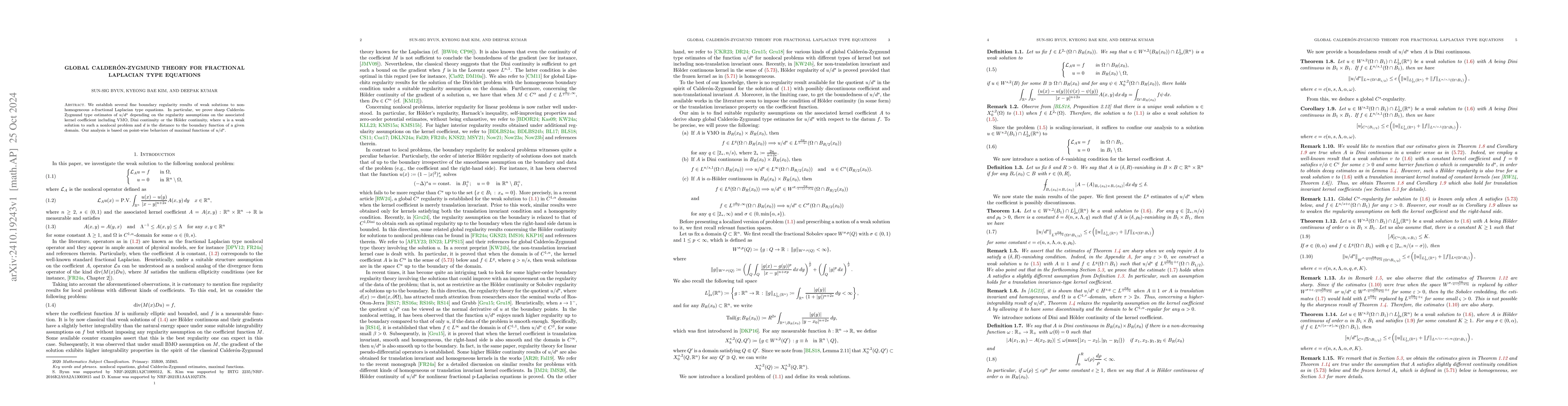 Thumbnail for Global Calderón-Zygmund theory for fractional Laplacian type equations