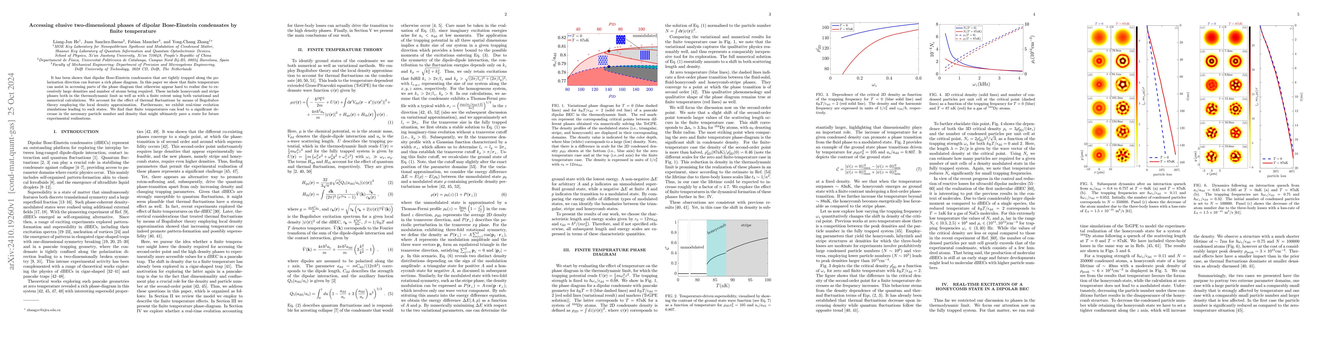 Thumbnail for Accessing elusive two-dimensional phases of dipolar Bose-Einstein
  condensates by finite temperature