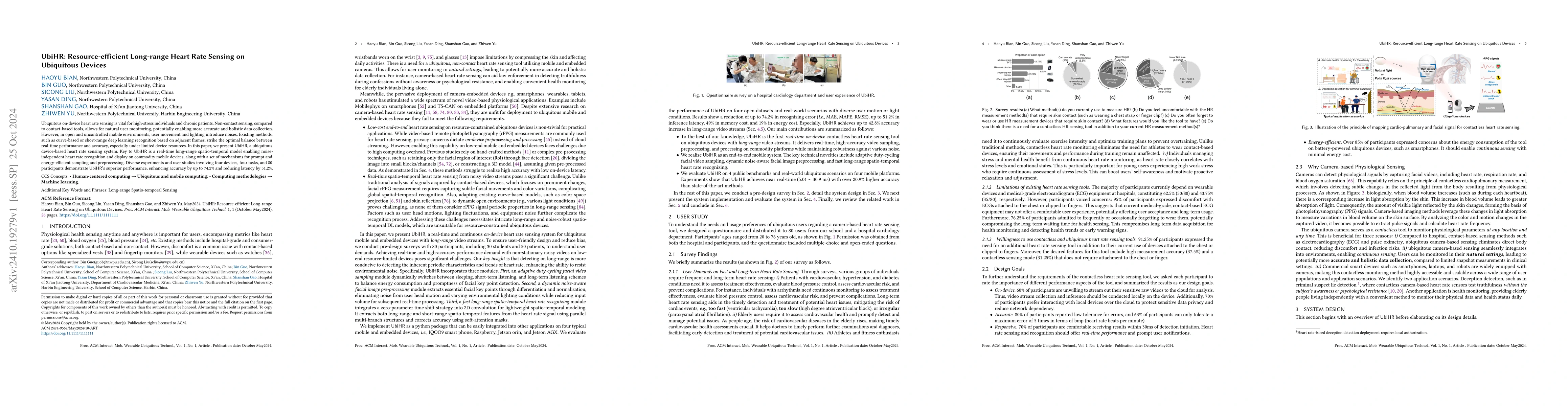 Thumbnail for UbiHR: Resource-efficient Long-range Heart Rate Sensing on Ubiquitous
  Devices