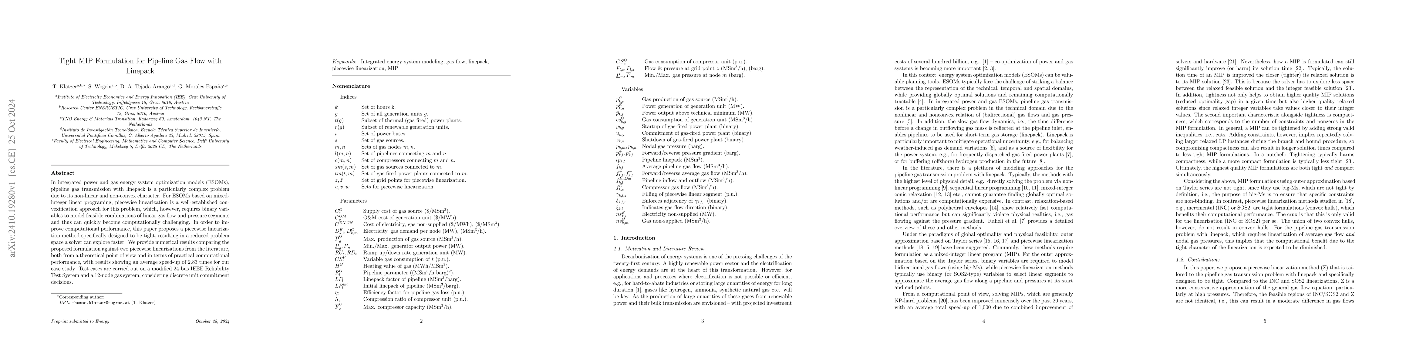 Thumbnail for Tight MIP Formulation for Pipeline Gas Flow with Linepack