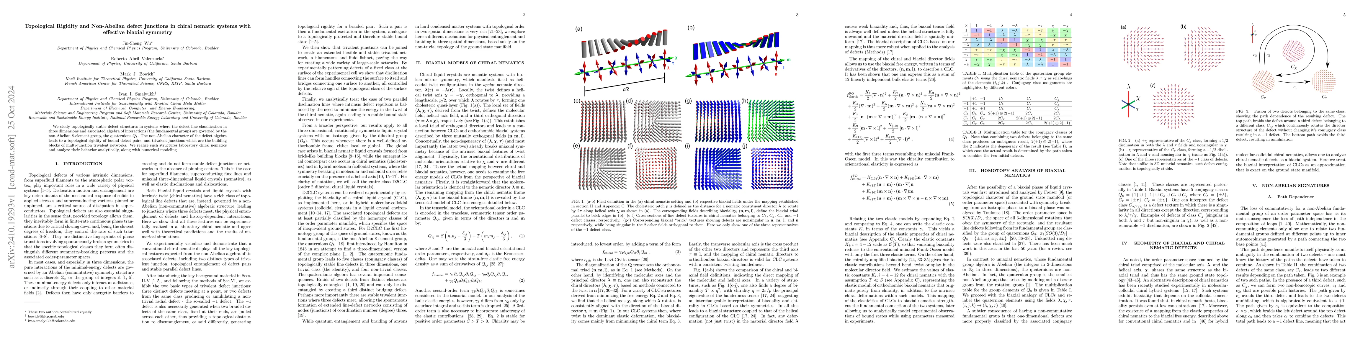 Thumbnail for Topological Rigidity and Non-Abelian defect junctions in chiral nematic
  systems with effective biaxial symmetry
