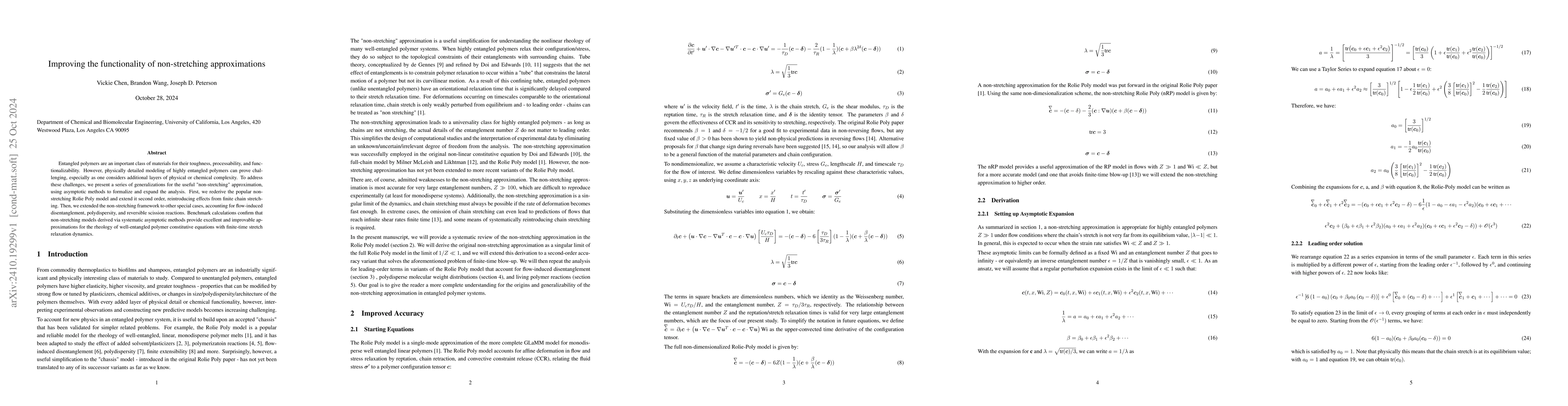 Thumbnail for Improving the functionality of non-stretching approximations