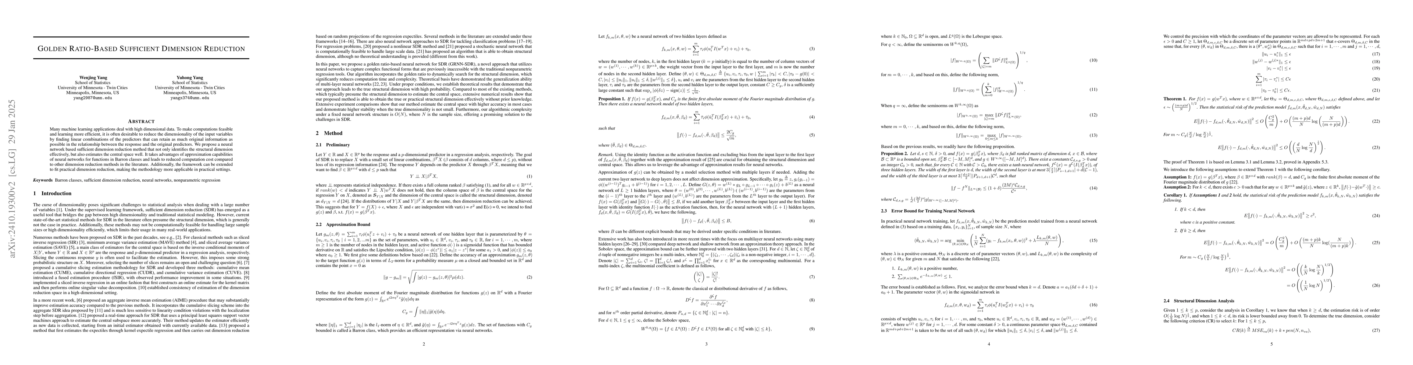 Thumbnail for Golden Ratio-Based Sufficient Dimension Reduction
