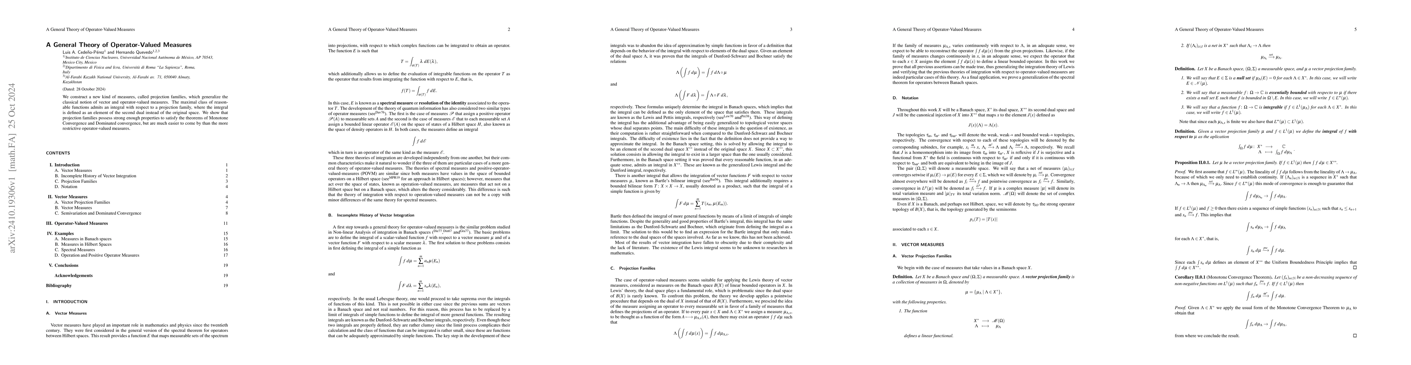 Thumbnail for A General Theory of Operator-Valued Measures