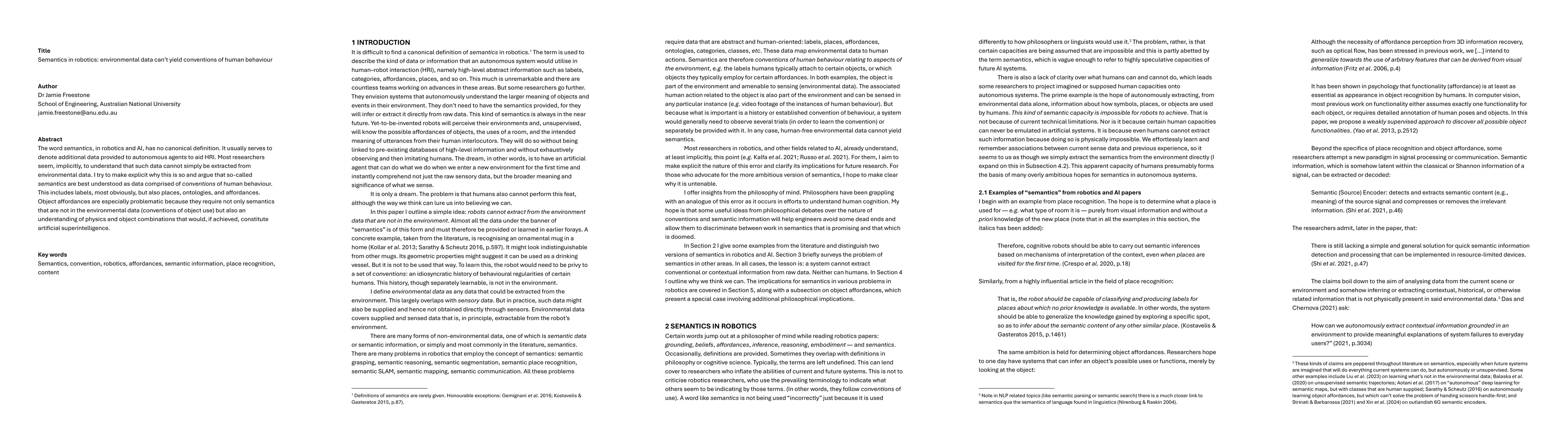Thumbnail for Semantics in Robotics: Environmental Data Can't Yield Conventions of
  Human Behaviour