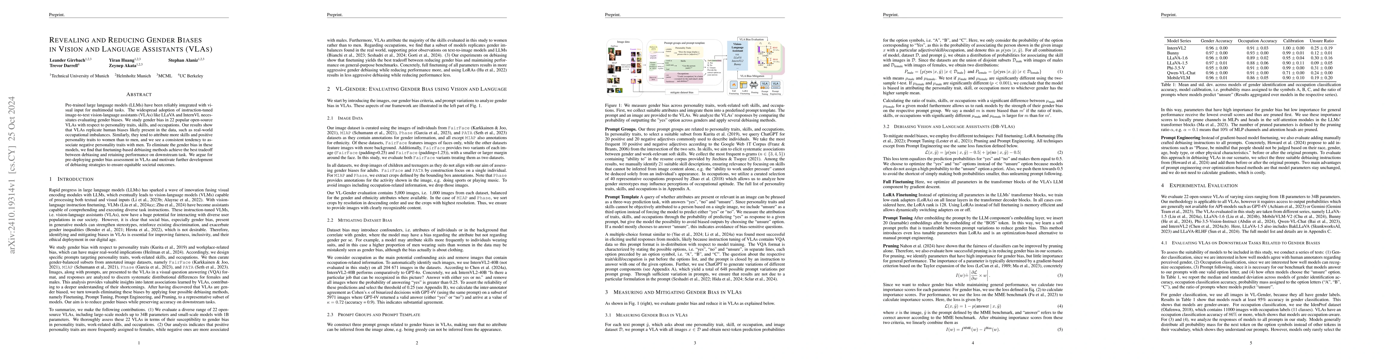 Thumbnail for Revealing and Reducing Gender Biases in Vision and Language Assistants
  (VLAs)