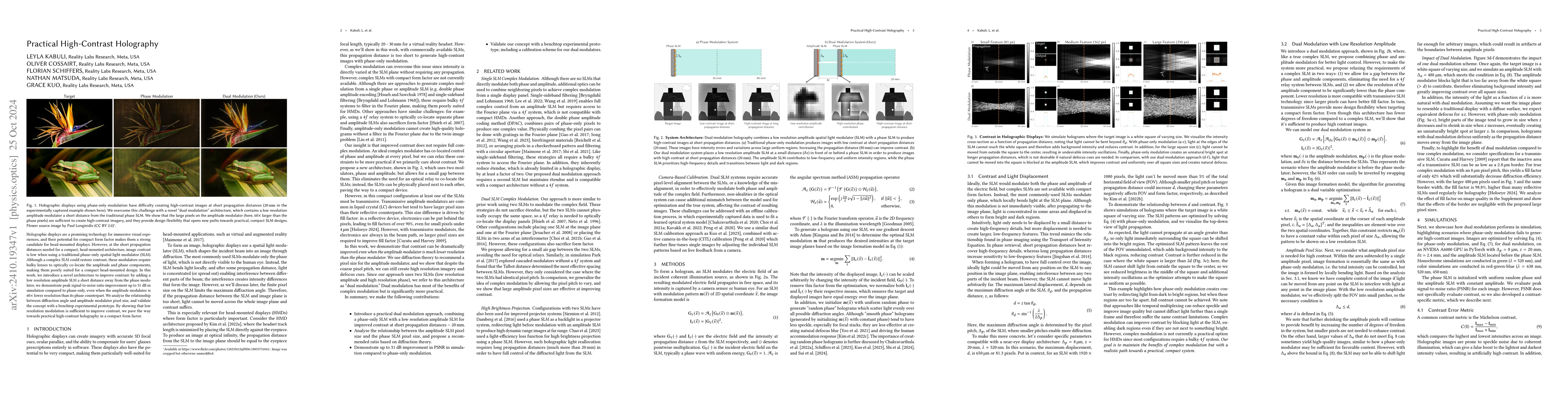 Thumbnail for Practical High-Contrast Holography