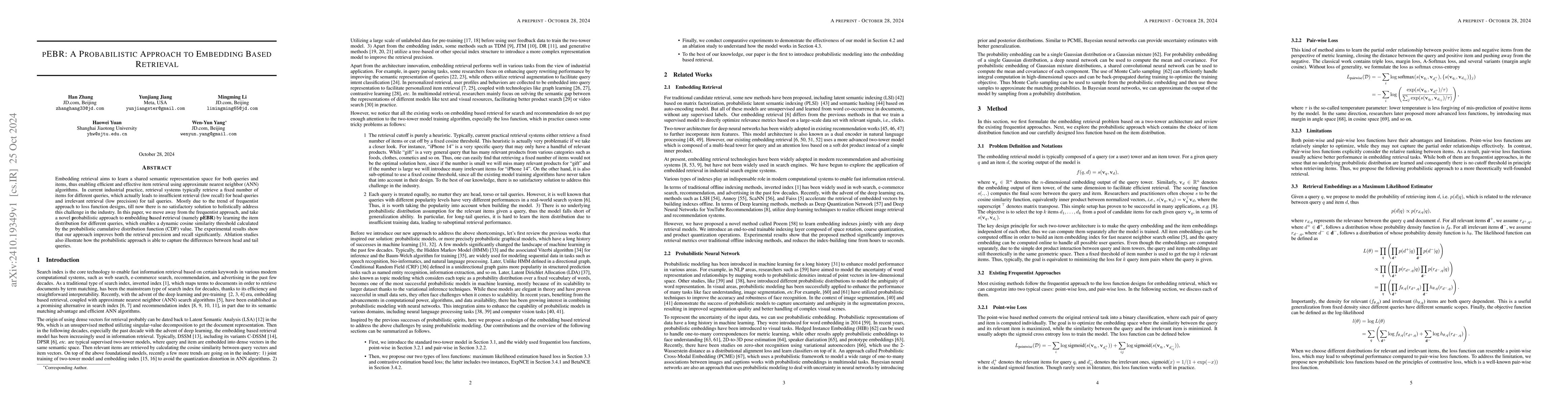 Thumbnail for pEBR: A Probabilistic Approach to Embedding Based Retrieval