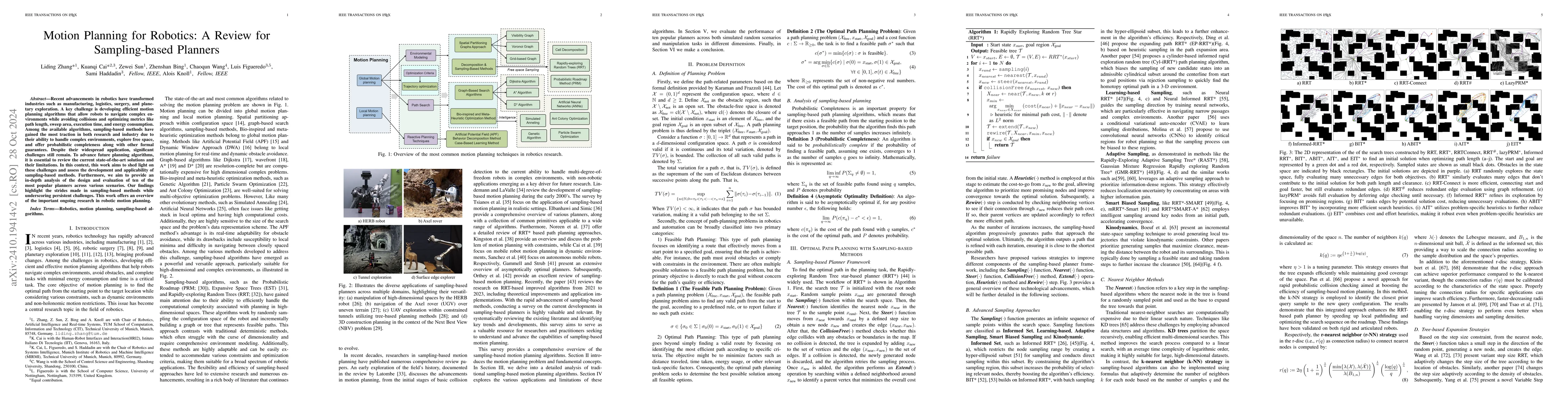 Thumbnail for Motion Planning for Robotics: A Review for Sampling-based Planners