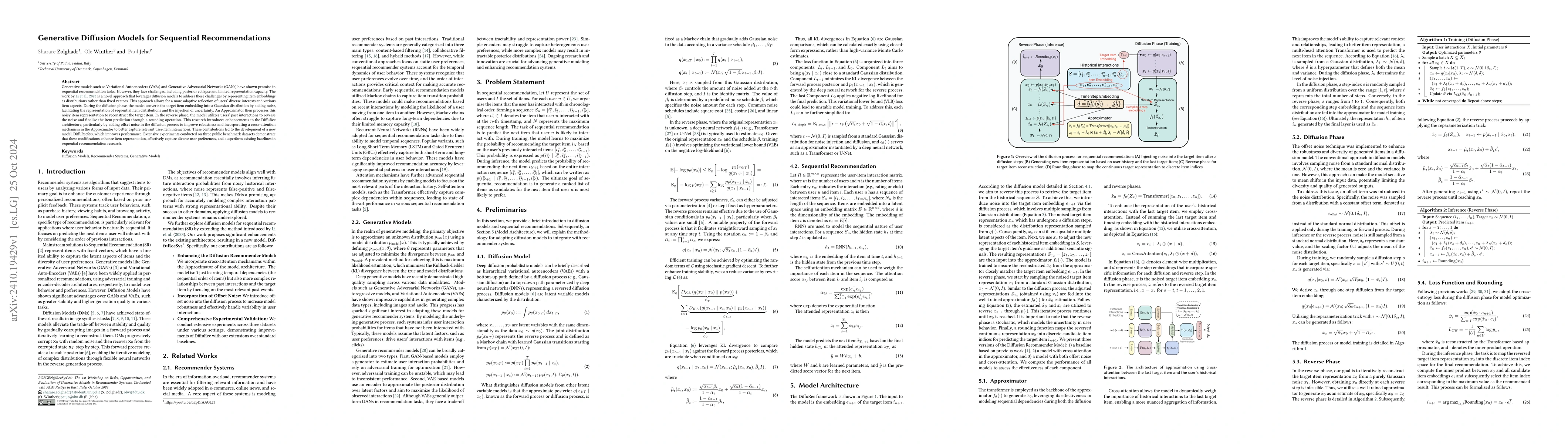 Thumbnail for Generative Diffusion Models for Sequential Recommendations