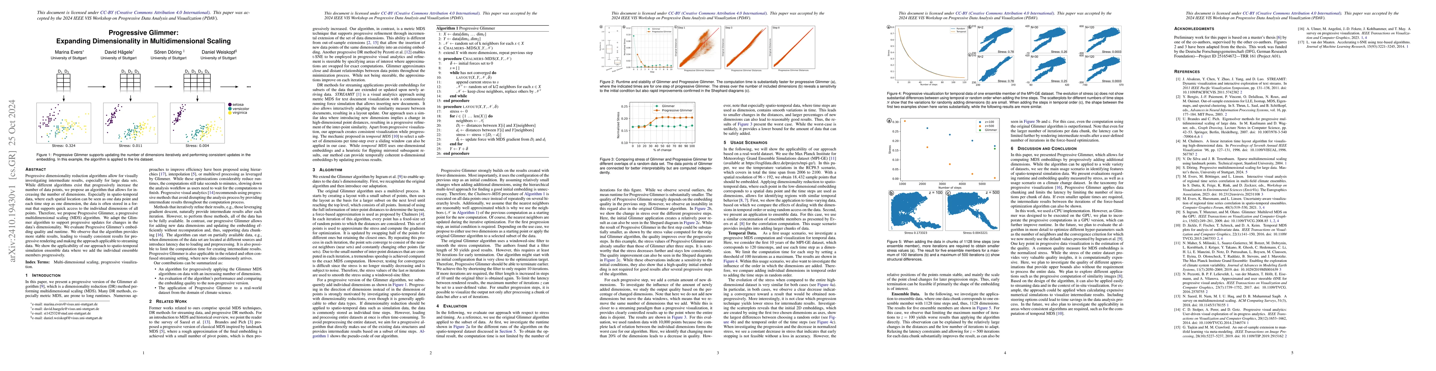 Thumbnail for Progressive Glimmer: Expanding Dimensionality in Multidimensional
  Scaling