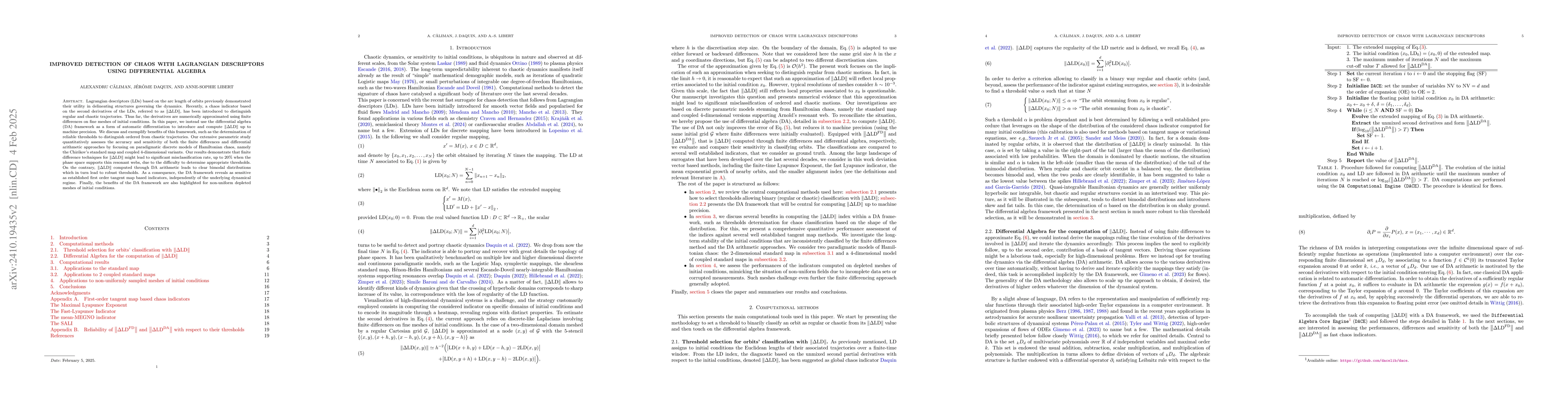 Thumbnail for Improved detection of chaos with Lagrangian descriptors using
  differential algebra