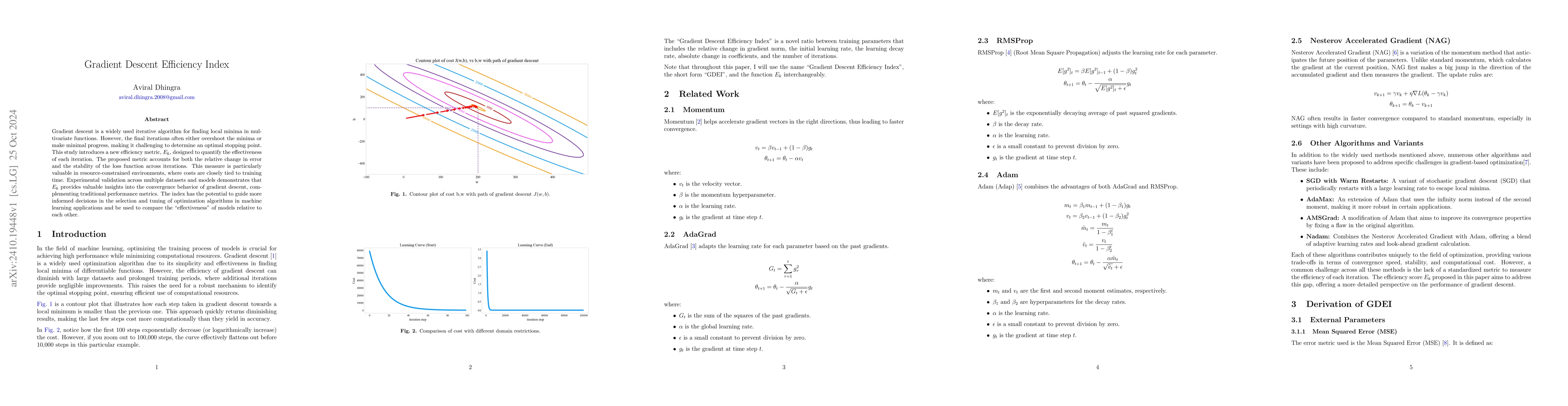 Thumbnail for Gradient Descent Efficiency Index