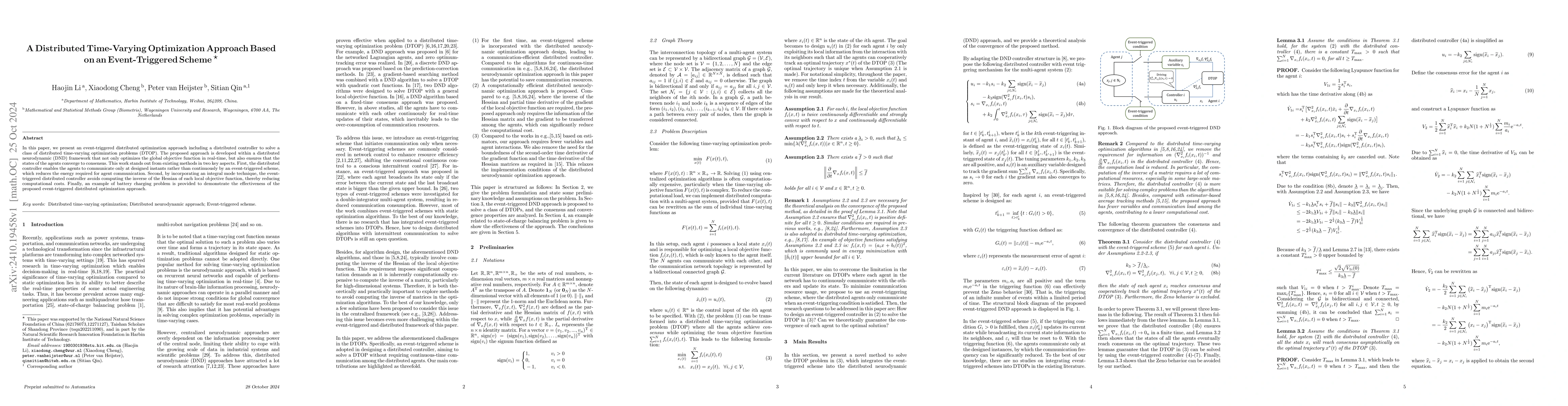 Thumbnail for A Distributed Time-Varying Optimization Approach Based on an
  Event-Triggered Scheme
