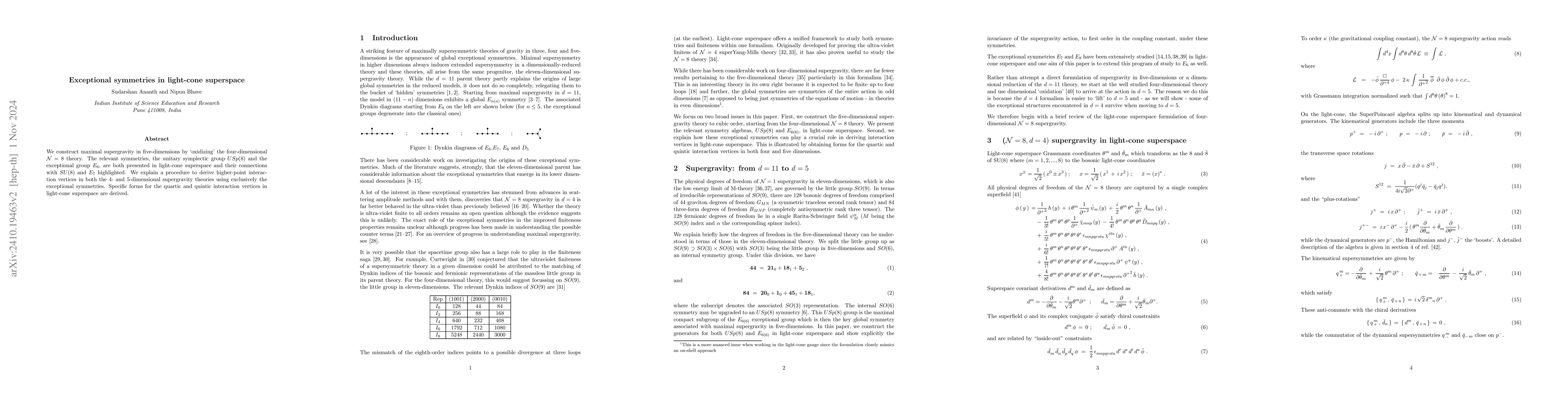 Thumbnail for Exceptional symmetries in light-cone superspace