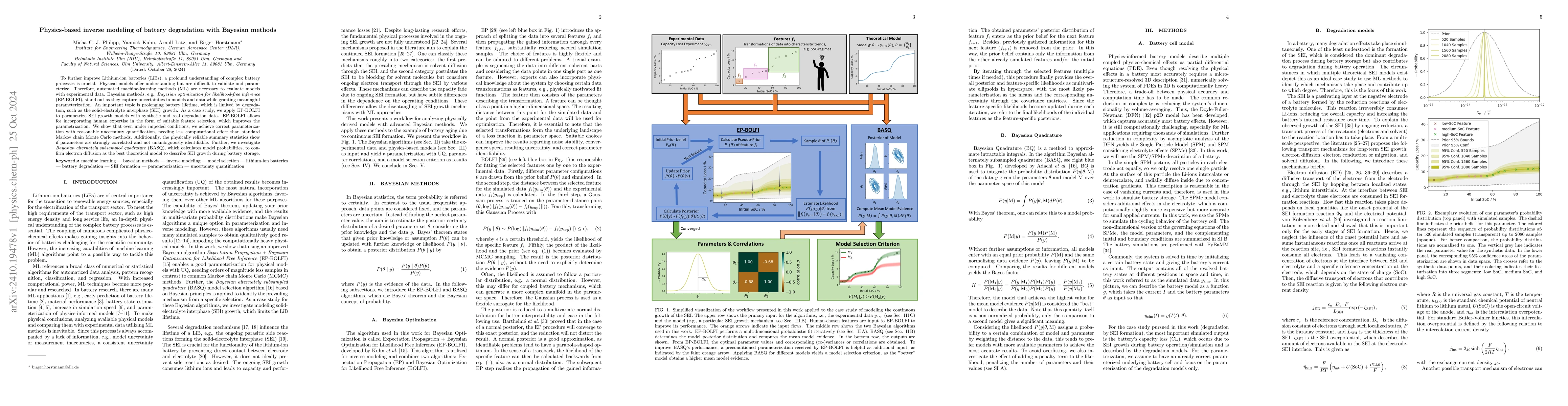 Thumbnail for Physics-based inverse modeling of battery degradation with Bayesian
  methods