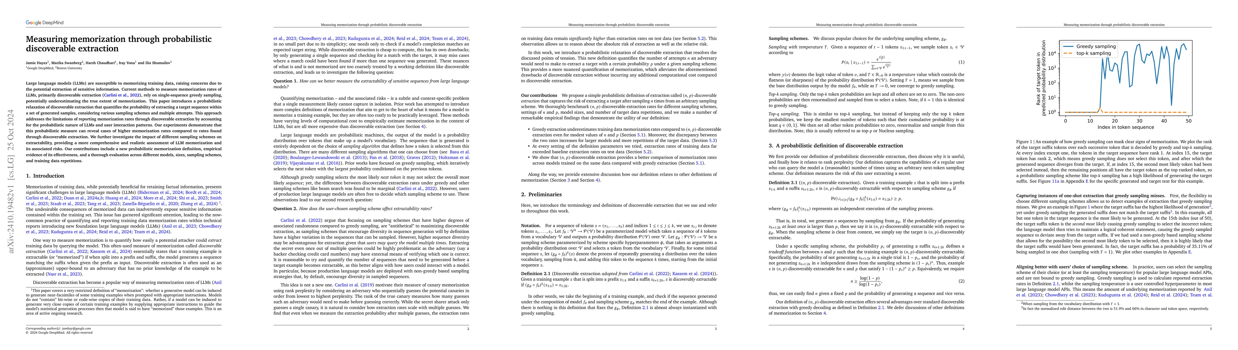 Thumbnail for Measuring memorization through probabilistic discoverable extraction