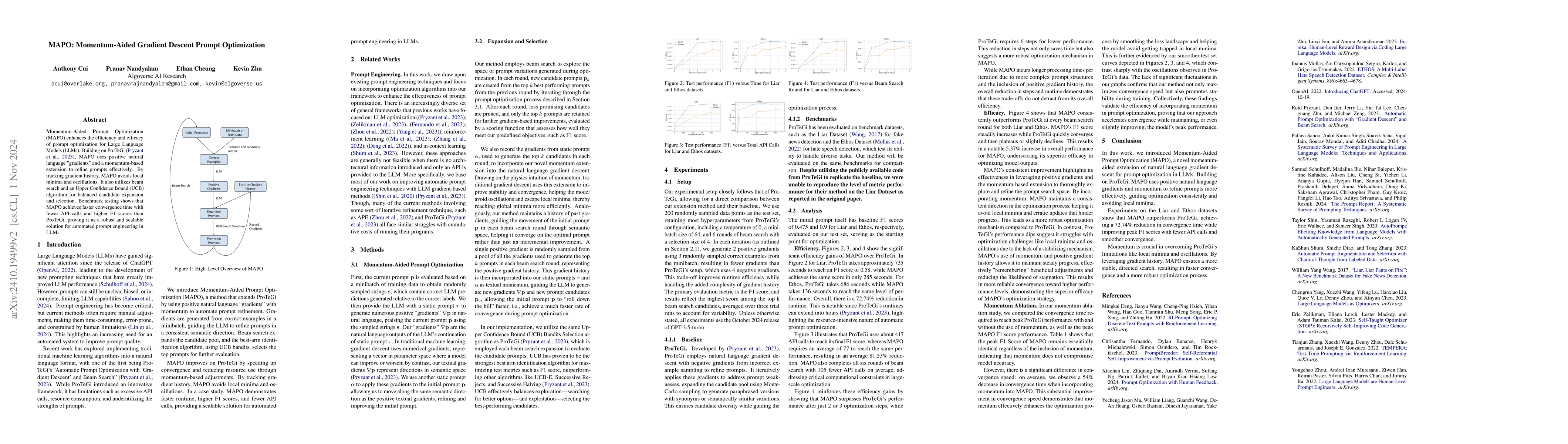 Thumbnail for Introducing MAPO: Momentum-Aided Gradient Descent Prompt Optimization
