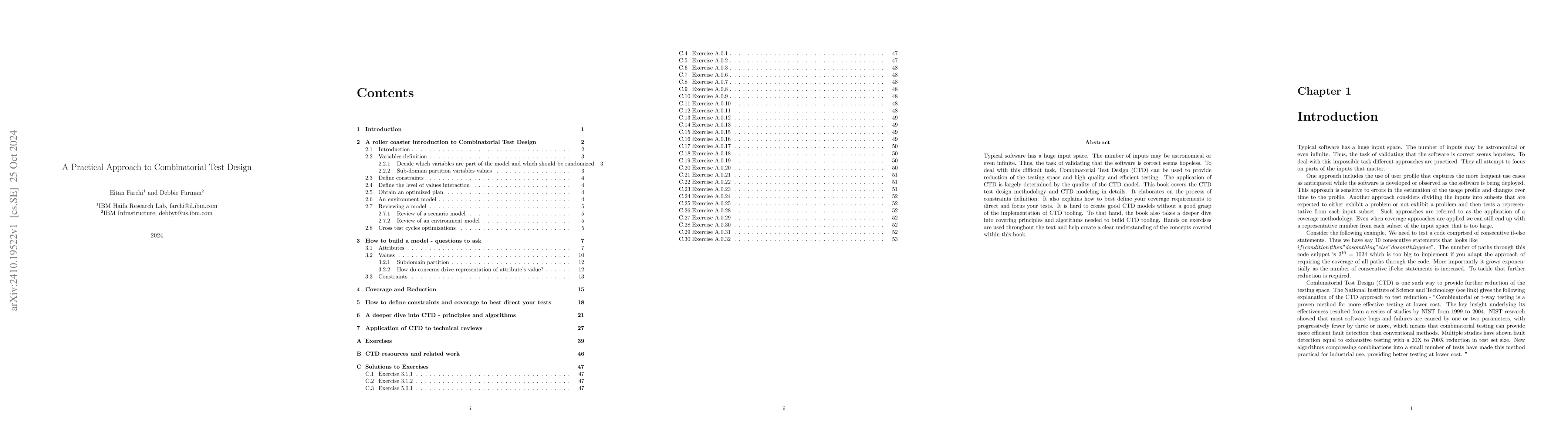 Thumbnail for A Practical Approach to Combinatorial Test Design