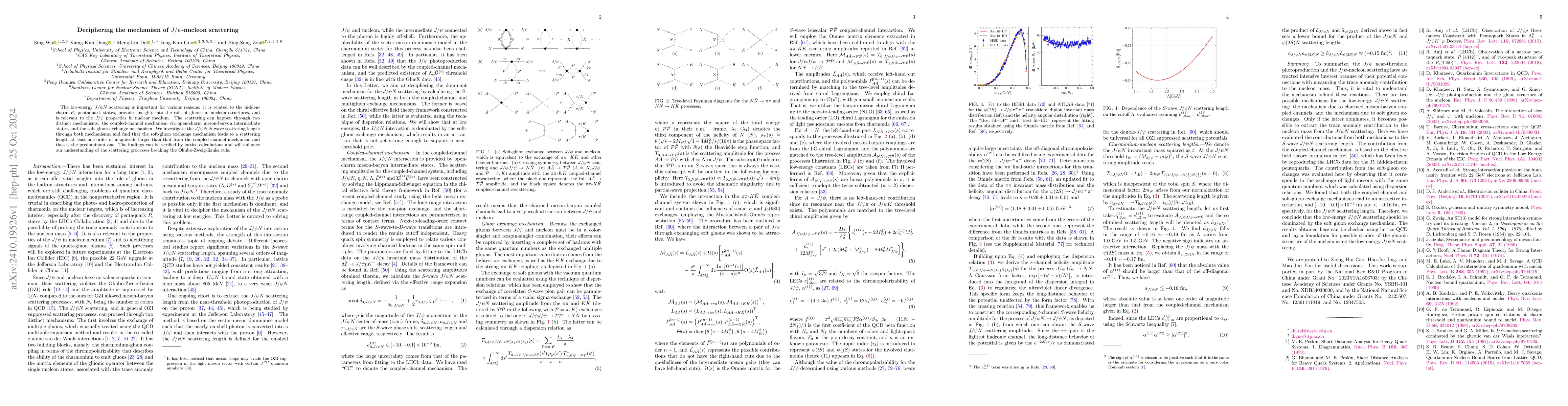 Thumbnail for Deciphering the mechanism of $J/ψ$-nucleon scattering
