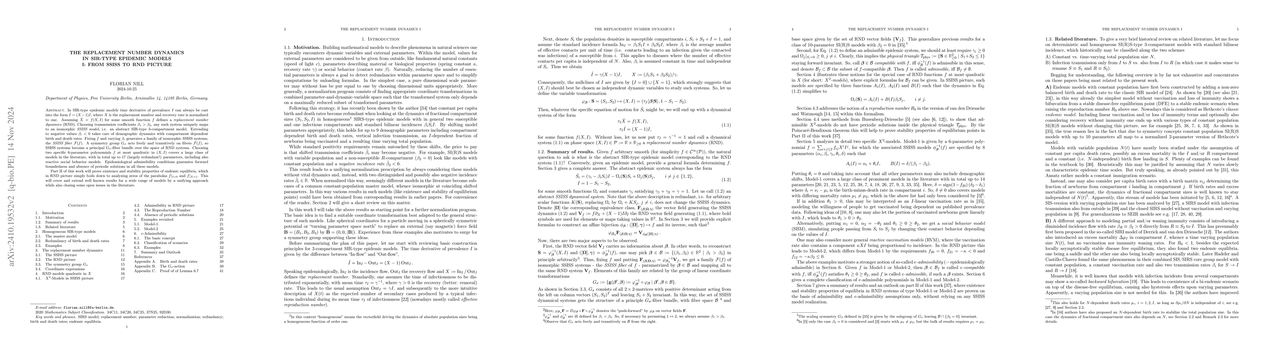 Thumbnail for The replacement number dynamics in SIR-type epidemic models I: From
  SSISS to RND picture