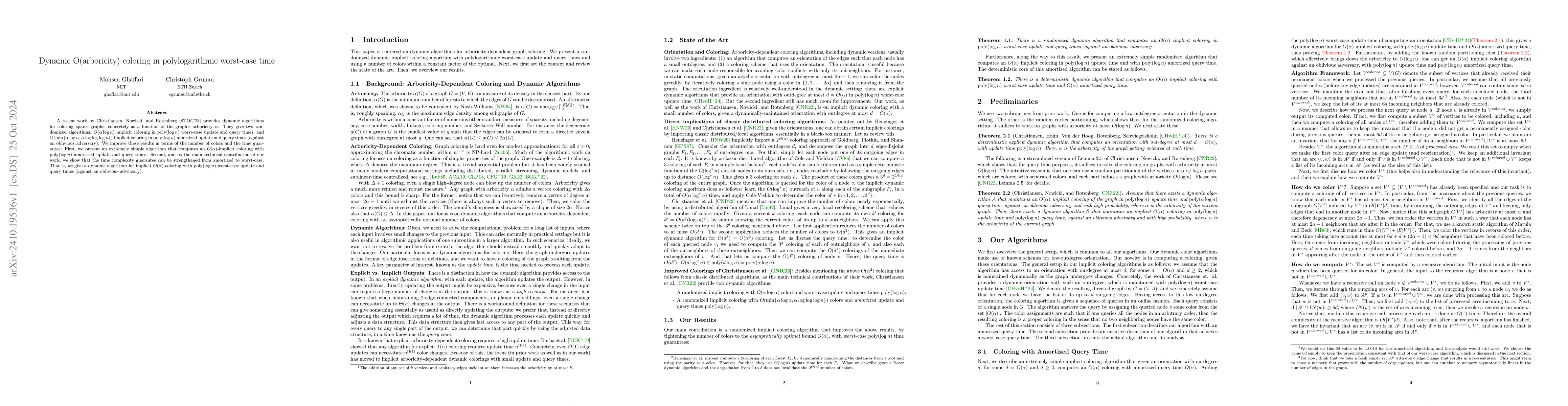Thumbnail for Dynamic O(arboricity) coloring in polylogarithmic worst-case time