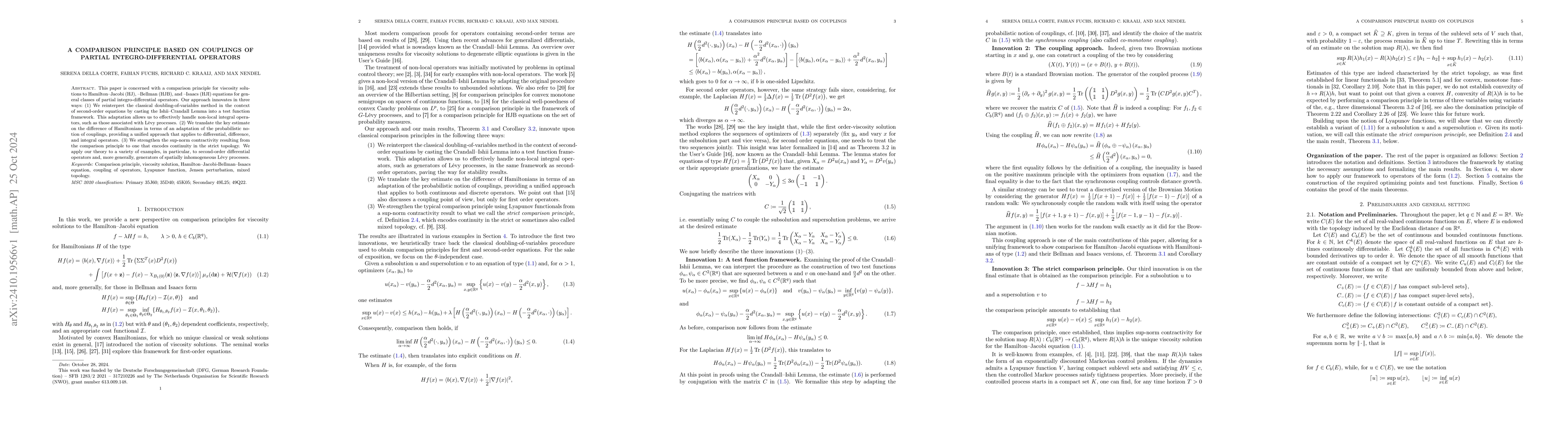 Thumbnail for A comparison principle based on couplings of partial
  integro-differential operators