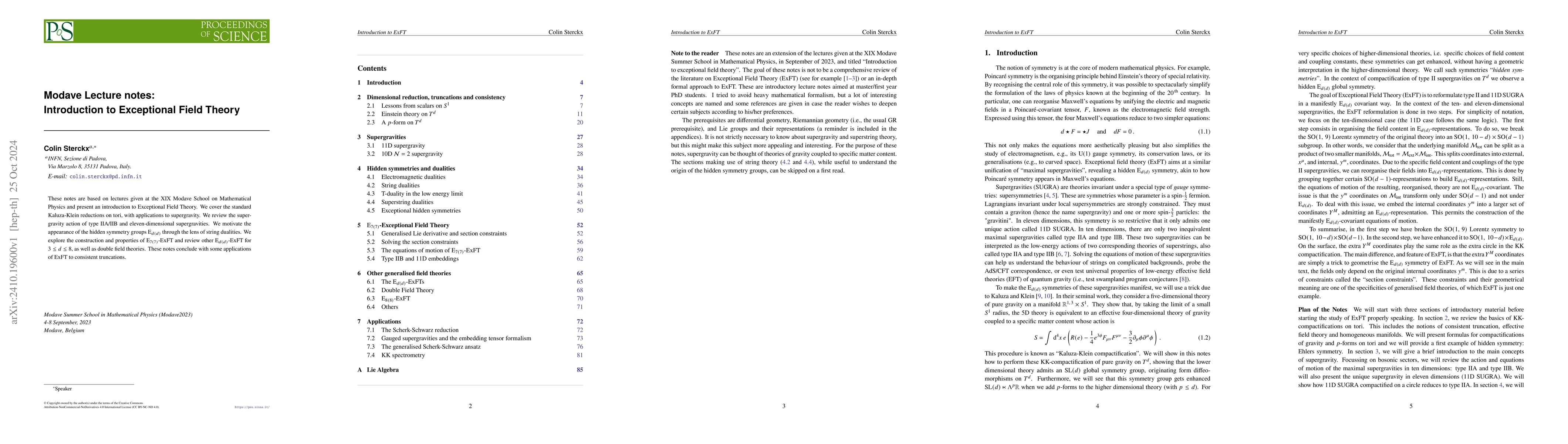 Thumbnail for Modave Lecture notes: Introduction to Exceptional Field Theory