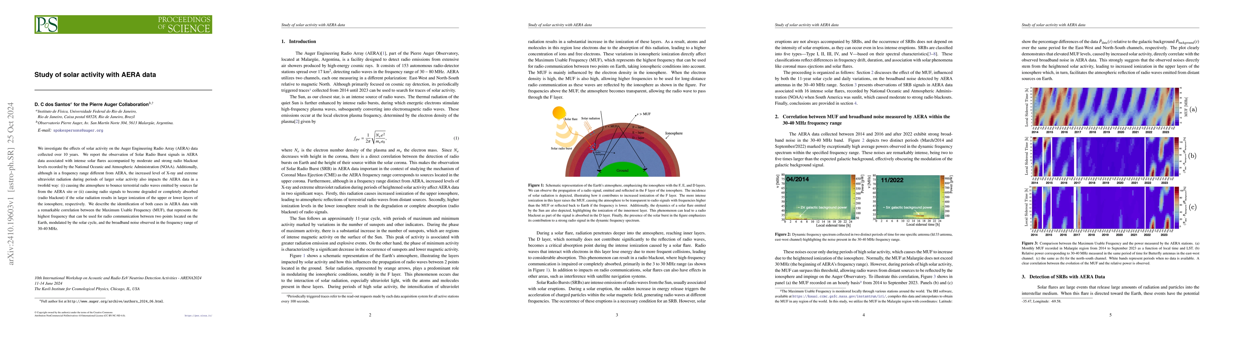 Thumbnail for Study of solar activity with AERA data