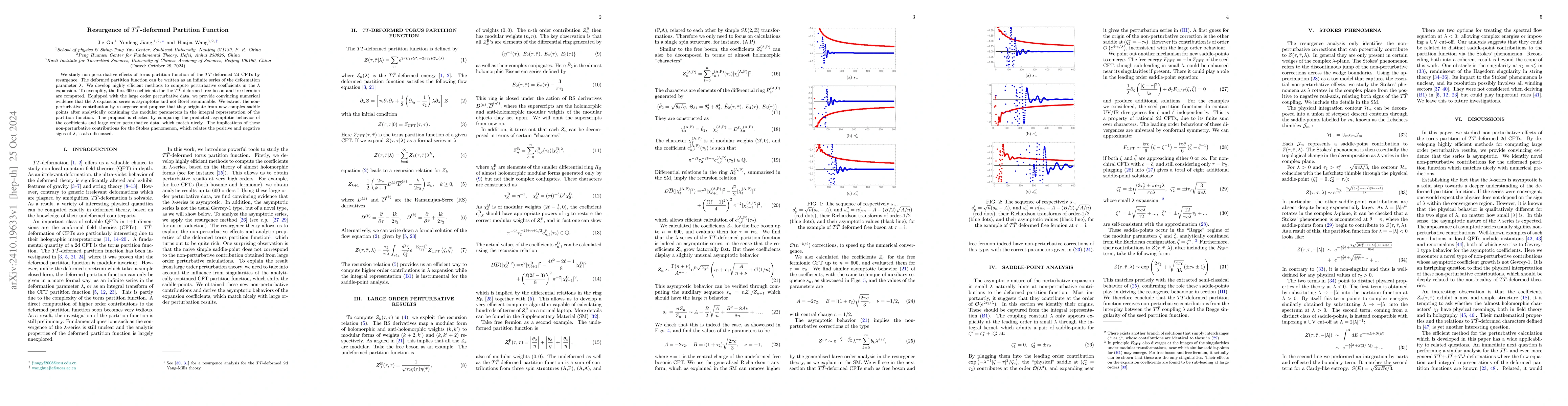 Thumbnail for Resurgence of $T\bar{T}$-deformed Partition Function