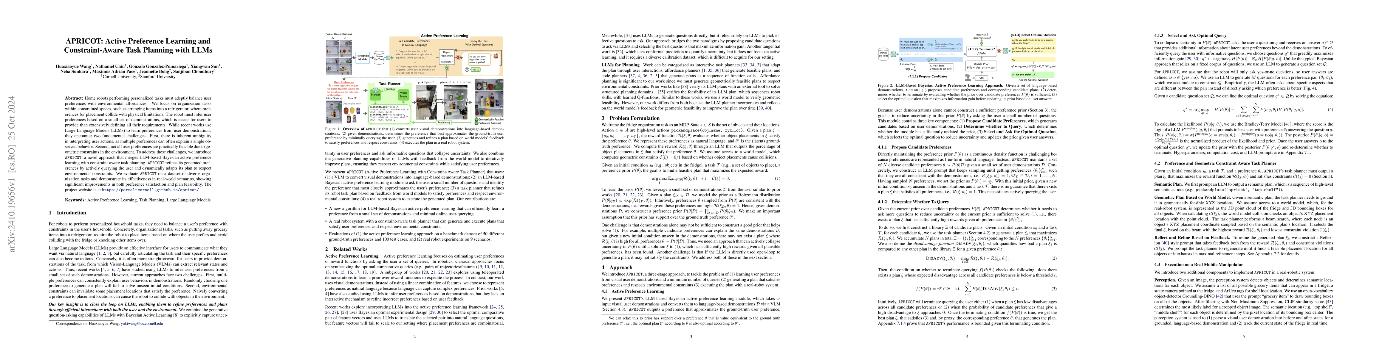 Thumbnail for APRICOT: Active Preference Learning and Constraint-Aware Task Planning
  with LLMs