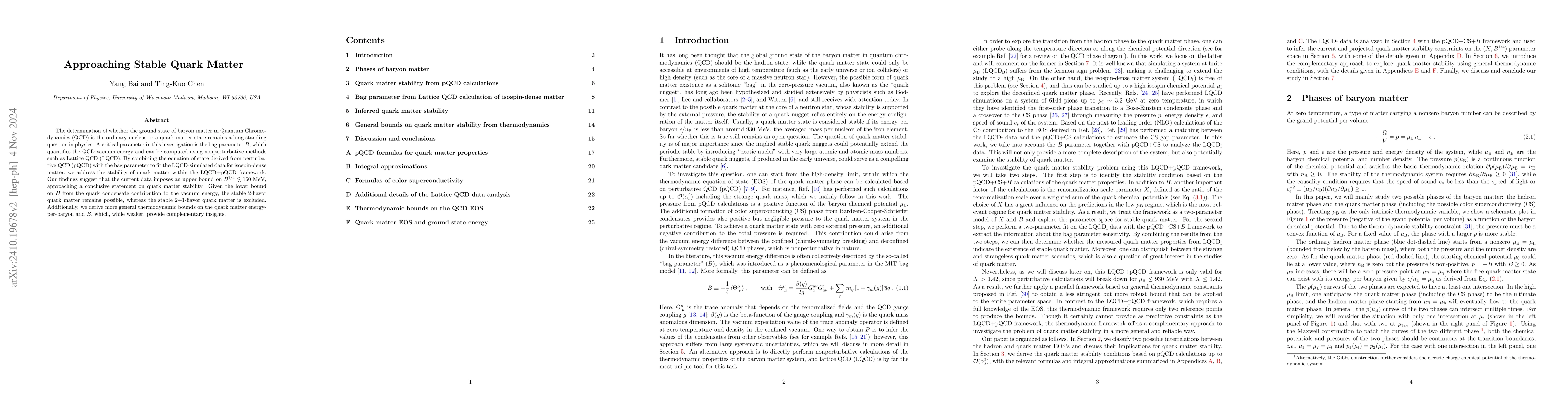 Thumbnail for Approaching Stable Quark Matter