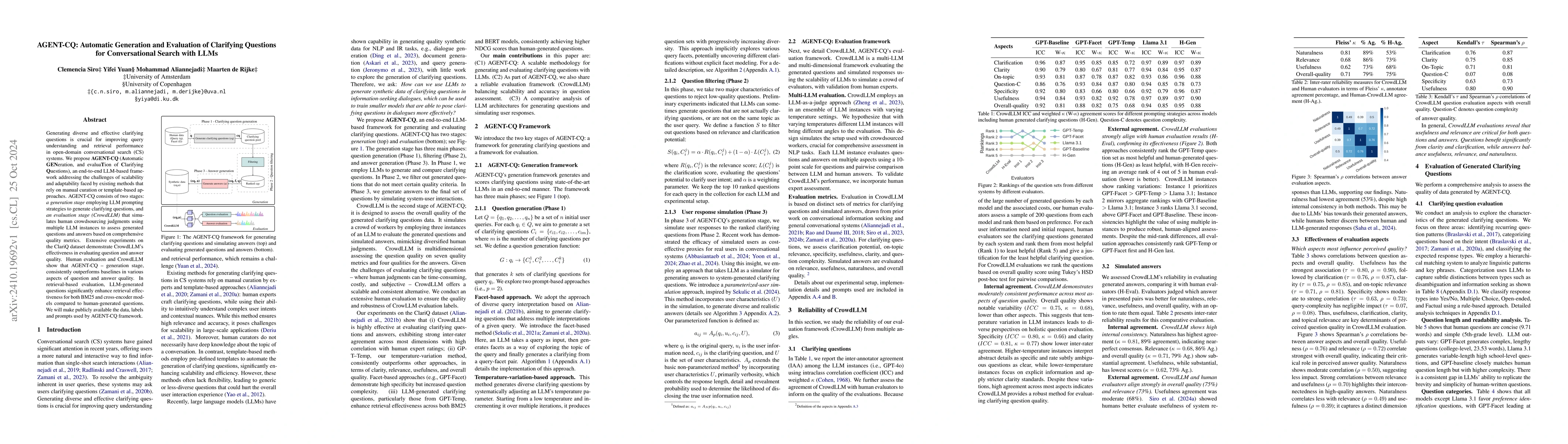 Thumbnail for AGENT-CQ: Automatic Generation and Evaluation of Clarifying Questions
  for Conversational Search with LLMs