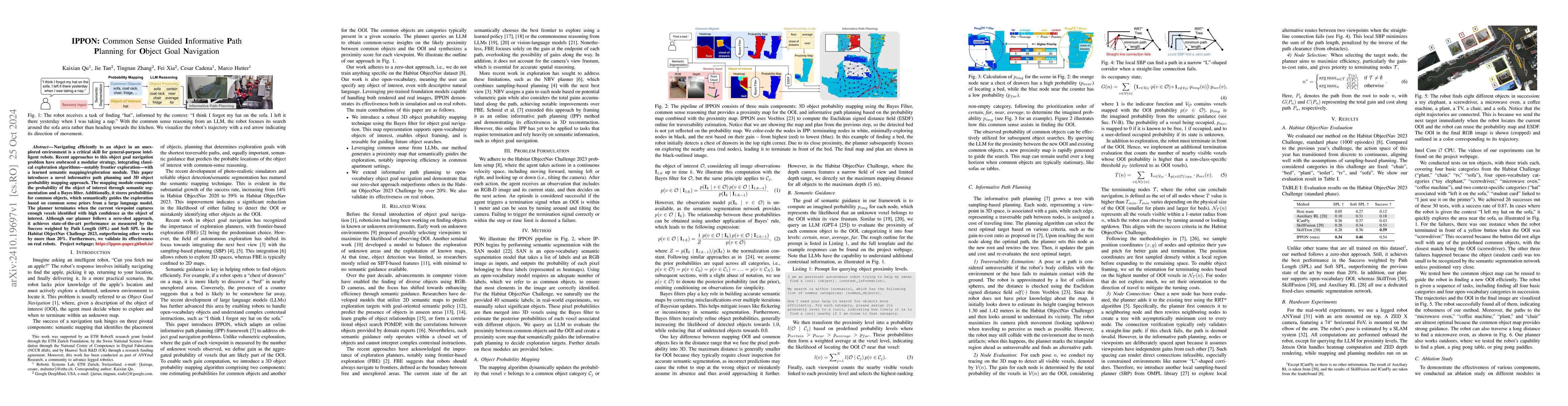Thumbnail for IPPON: Common Sense Guided Informative Path Planning for Object Goal
  Navigation