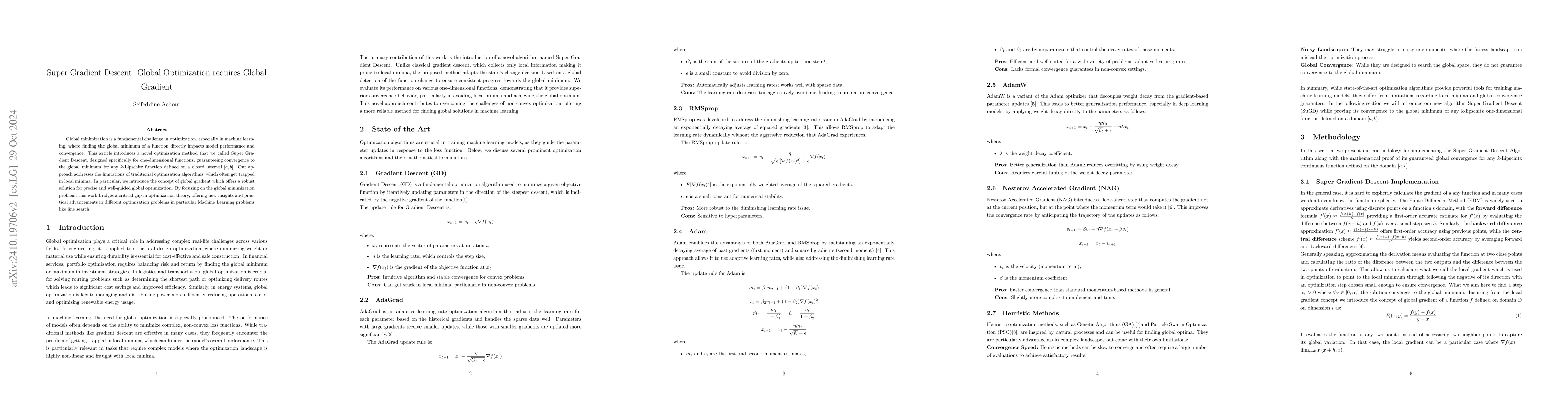 Thumbnail for Super Gradient Descent: Global Optimization requires Global Gradient