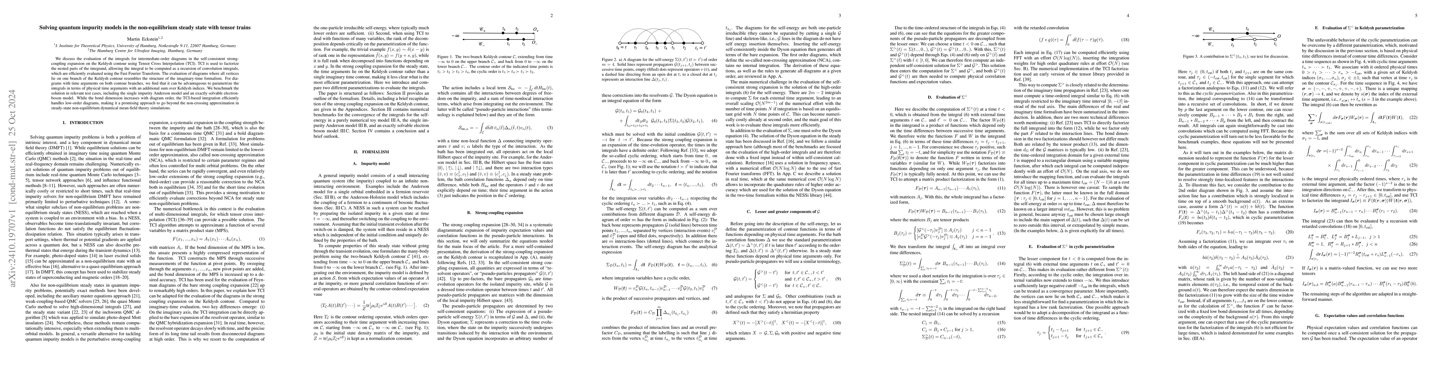 Thumbnail for Solving quantum impurity models in the non-equilibrium steady state with
  tensor trains