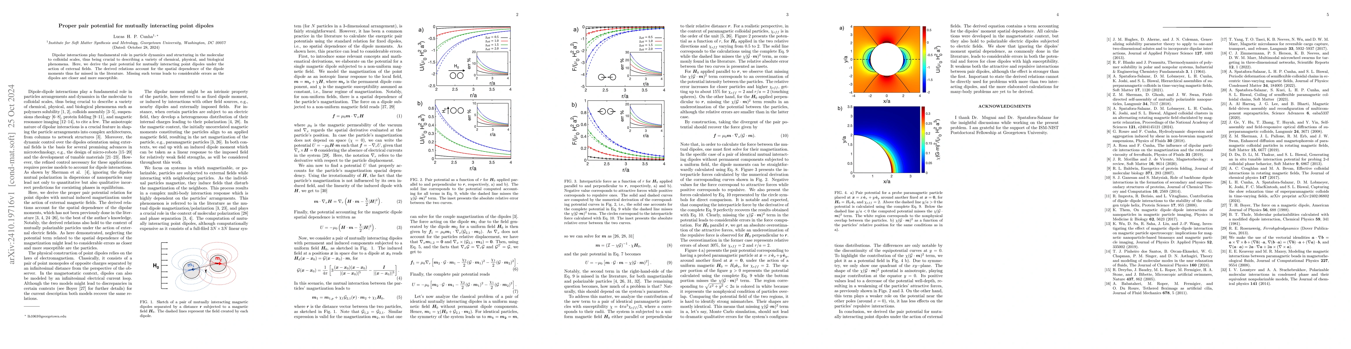 Thumbnail for Proper pair potential for mutually interacting point dipoles