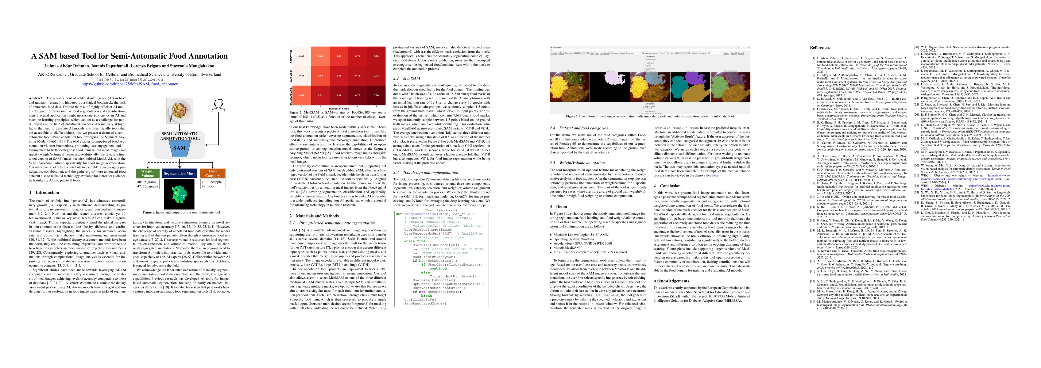 Thumbnail for A SAM based Tool for Semi-Automatic Food Annotation