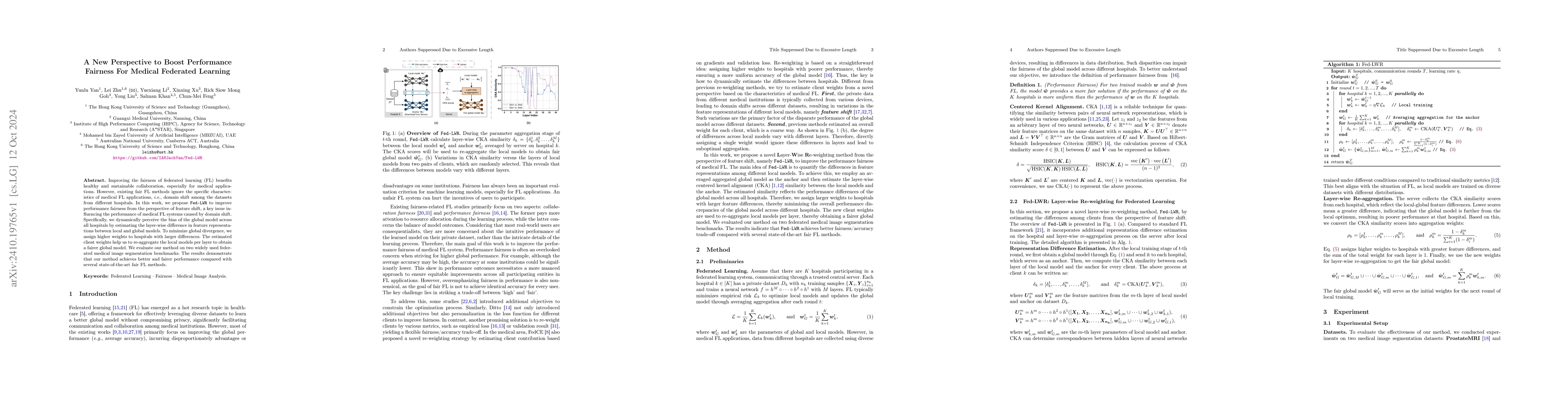 Thumbnail for A New Perspective to Boost Performance Fairness for Medical Federated
  Learning