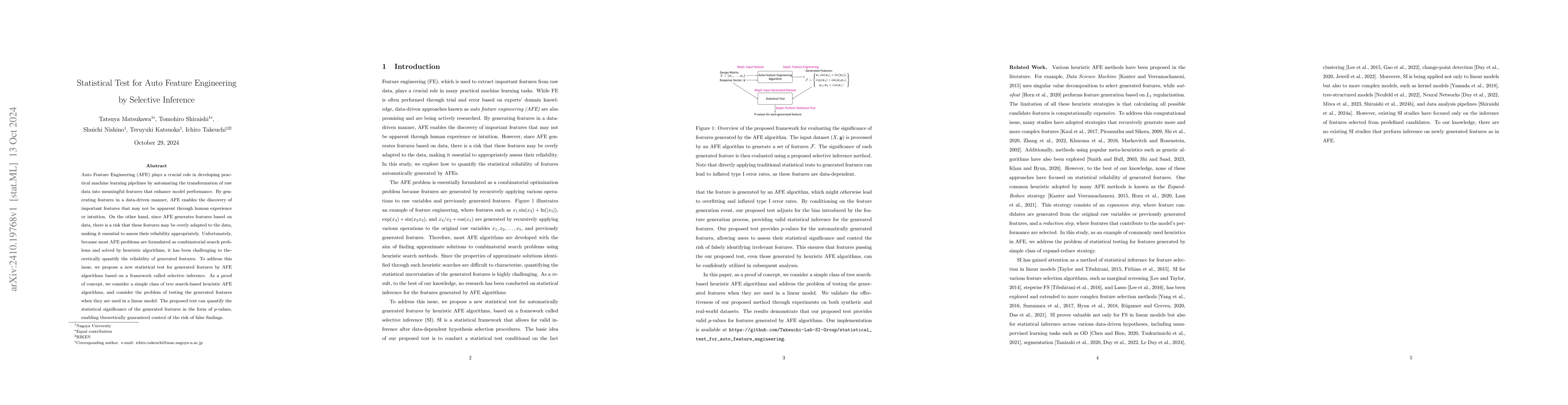 Thumbnail for Statistical Test for Auto Feature Engineering by Selective Inference