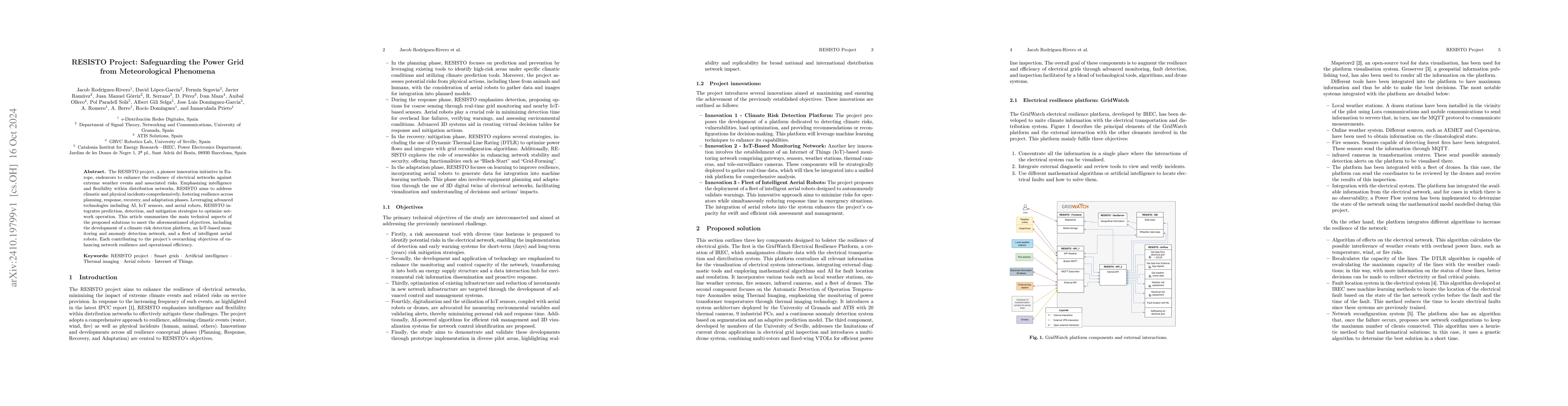 Thumbnail for RESISTO Project: Safeguarding the Power Grid from Meteorological
  Phenomena