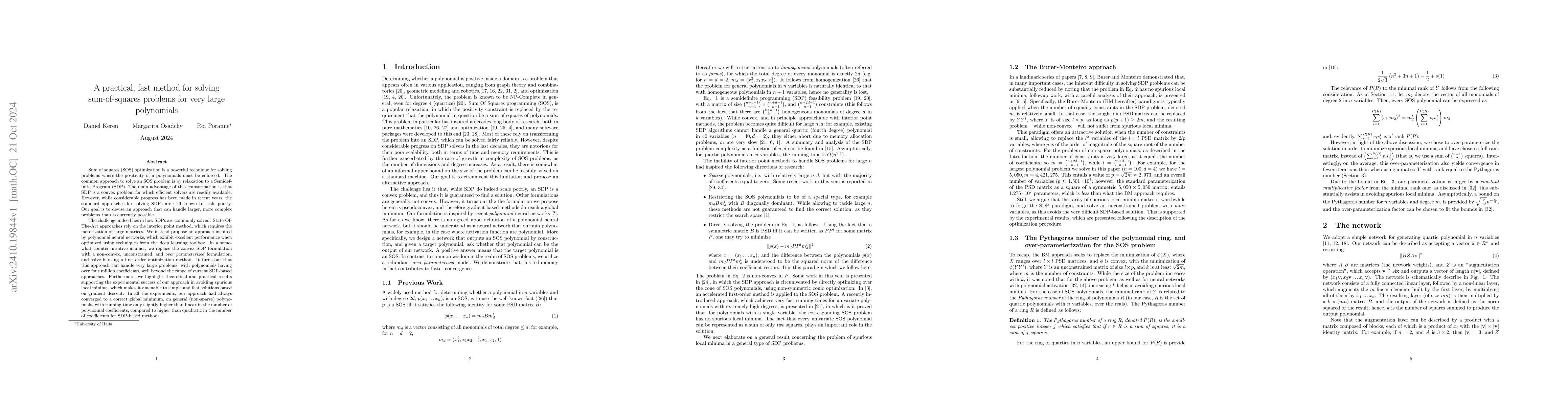 Thumbnail for A practical, fast method for solving sum-of-squares problems for very
  large polynomials