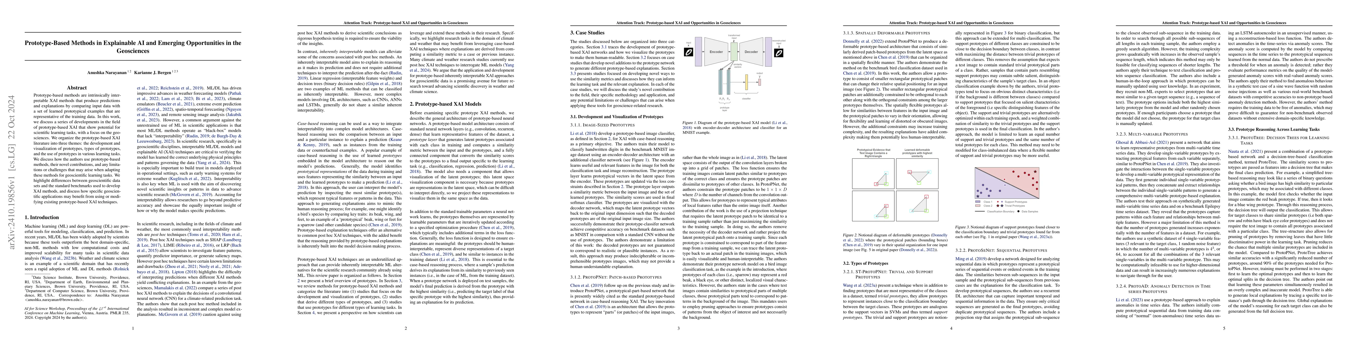 Thumbnail for Prototype-Based Methods in Explainable AI and Emerging Opportunities in
  the Geosciences