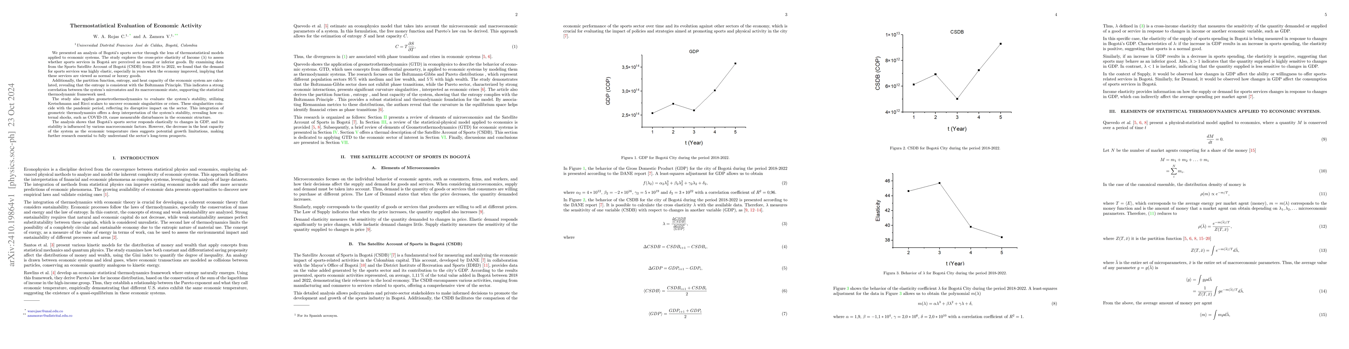 Thumbnail for Thermostatistical Evaluation of Economic Activity